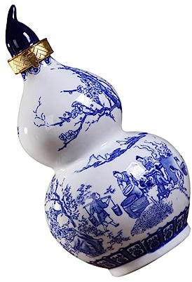 PHENOFICE Vorratsflasche Trinken Wasserflaschen Sake-kürbis Japanischer Sake- Spirituosenkaraffe Mit Stopfen Sake Japanischer Wein Chinesischer Weinkrug Kürbis Trinken Wu Kürbis Keramik