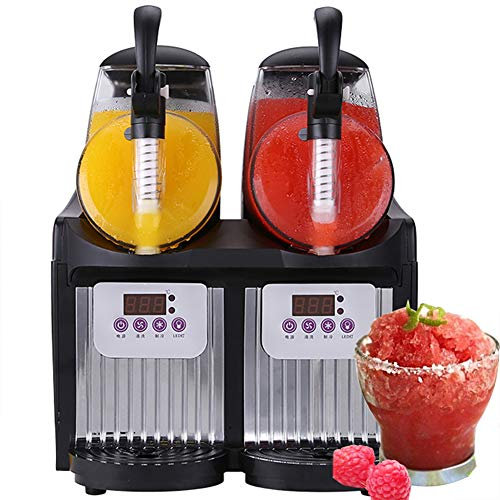 QUSYZD Máquina para Hacer granizados con Doble Tanque para Batidos de 300 W y 5 L, minimáquina para Hacer granizados de Bebidas congeladas para Uso doméstico y Comercial，