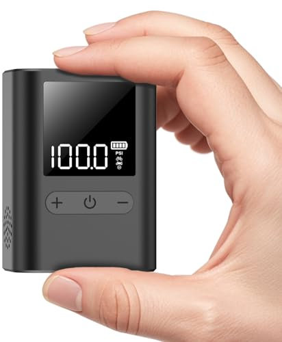 Tiny Bike Pump，Mini Electric Bike Pump -100psi Small Electric Frame Pump, Electric Ball Pump, Auto Shut-Off, Rechargeable Mini Air Pump Tire Inflator for Road Bike & Balls
