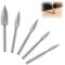 Hugwish dremel tallado madera para Dremel grabador electrico 5pcs, brocas para tallar madera Vástago de 3mm