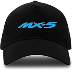 YIESONE Auto Baseball Cap, für Mazda MX-5 Auto Baseballkappe Autoplakette Herren Damen Kappe Verstellbar Basecap Cap Accessoires,A-S
