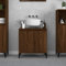 Myheimly Waschbeckenunterschrank Eichen-Optik 58x33x60 cm,Braune Eiche