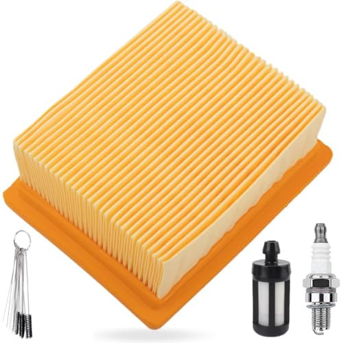 ZAMDOE Filtro Aria per Stihl BR800 BR800C BR800X soffiatore a Benzina a Zaino, 4283-141-0300 4283-141-0300B Sostituzione Filtro Aria, con Candela, Filtro Carburante