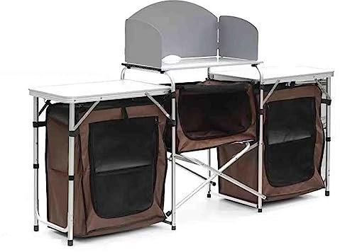SFSLBFB Cucina Mobile per Esterni Cucina Mobile per Esterni Stufa Attrezzatura da Cucina Portatile Forniture da Campeggio Veicolo da Picnic Barbecue Pieghevole Tavolo Armadietto