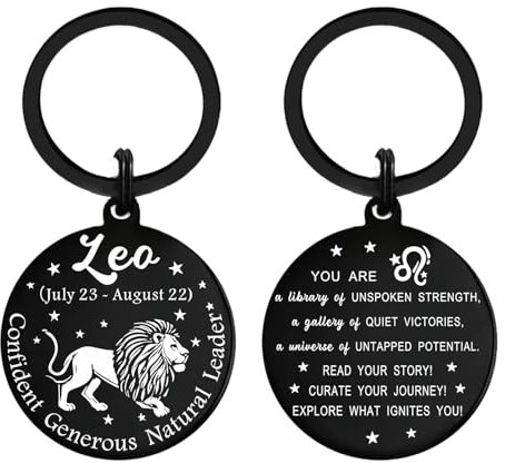 Tangvo Leo Zodiac Birthday Keychain - Leo Zodiac Sign Gifts