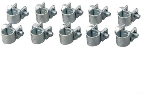 Miniatur-Schlauchschellen für kleine Rohre aus Karbonstahl, 10 Stück (7-9 mm)