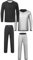 Weyot Tuta Sauna Uomo, Abbigliamento Sportivo Effetto Sauna Bodyshaper(Maglia Sauna Uomo + Pantaloni), Tuta per Sudare per Palestra Esercizio Cardio Jogging Running Silver,3XL