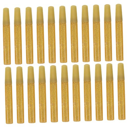 Mikikit 50pcs Glitter Glue Pen Set for Crafts Clay Boy Girl Coloring Precision Glue Pen Powder for Art Projects