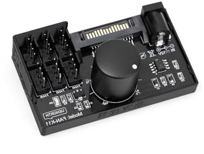 Qaonsciug Fan Speed Controller Speed Regulator Fan NAS Server Fan Controller Power On 4Pin Fan Governor NAS Server Fan Power NAS Server Fan Speed Controller