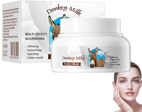 Donkey Milk Cream, Bio-Milch-Körperlotion, Feuchtigkeitscreme, die das Gesicht von Frauen verjüngt,feuchtigkeitsspendend, straffend für Gesicht und Körper für alle Hauttypen (1 pcs)