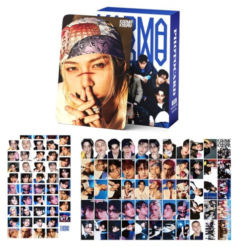 BCHMN SKZ Stray-Kiids Photocards, Kpop Merch Geschenke für STAY, KARMA (55 Lomo Karten + 72 Aufkleber, A)