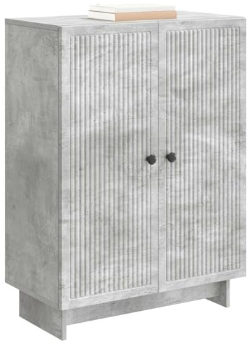 vidaXL Sideboard Betongrau 66 x 34,5 x 90 cm Holzwerkstoff, Vintage Rechteckige Sideboard, Großzügiger Stauraum fürs Wohnzimmer, Modernes, Praktisches Mobiliar