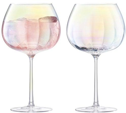 LSA International Balloon Goblet 650ml Mother of Pearl x 2, 2 Count (Pack of 1)