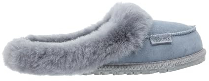 Vanuba Handgemacht Lammfell Warme Hausschuhe Damen Winter Slippers - Hauspantoffeln - Kuschel Pantoffeln Damen Plüsch - Damen Pantoletten Winter - Flache Slippers für Drinnen