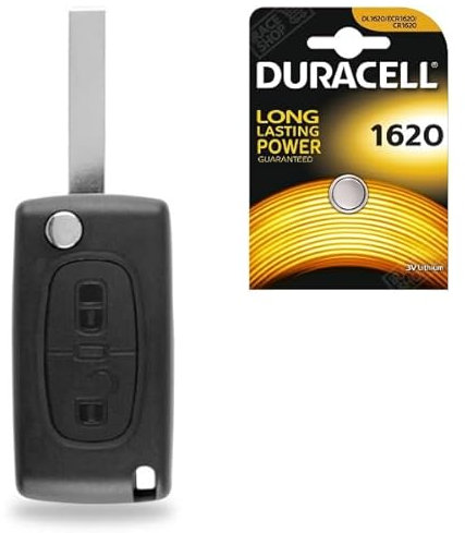 Coque/Boitier de Télécommande Clé Plip Citroen C4 Picasso C2 C3 C5 Berlingo Jumper + Pile CR1620 - Kit iRace Keys®