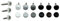 SN-TEC Fensterbankschrauben Rostfrei Edelstahl mit Dichtscheibe und Abdeckkappe (50 Stück) Länge 16 bis 22mm, Weiß/Schwarz/Hellgrau/Dunkelgrau/Braun/Anthrazit (Länge: 16mm, Schwarz RAL 9005)