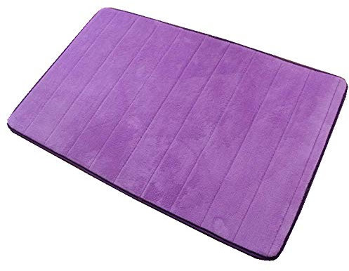 VSUSN Tapis de Bain Absorbant et antidérapant en Mousse à mémoire de Forme, Microfibre, Lilas, 40 x 120 cm