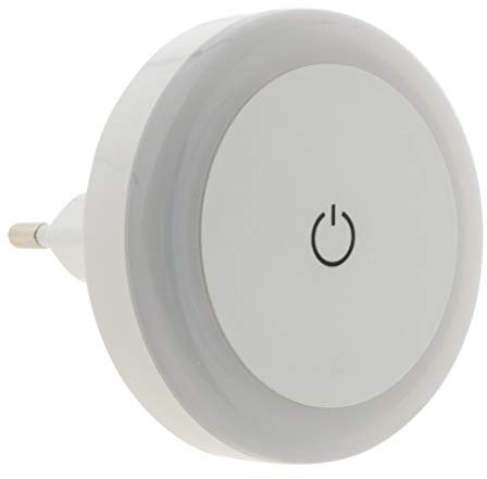 Otio - Veilleuse LED Design avec Interrupteur Tactile - Technologie Écologique, Faible Consommation - Idéale pour Chambre d'Enfant ou Salon - Blanc - 15 cm
