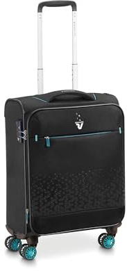 Roncato Crosslite Kabinen-Trolley 55x40x20/23 cm Erweiterbar - Schwarz