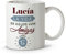 LolaPix Taza Regalo. Regalos Personalizados con Nombre y Texto. Tazas con Frases Originales. Capacidad 330ml. Vida Granate