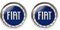 Fiat 21232 Adesivo 3D Ufficiale Logo Blu, Diam. 12 mm, 2 Pezzi