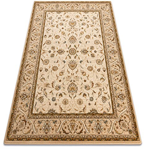 rugsx Wollteppich Omega für Wohnzimmer Schlafzimmer Perle 66x100 cm