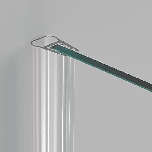 Duschdichtung für Glastüren 190cm I Duschtürdichtung 4-5mm Glasstärke senkrecht I Balgprofil Duschwand gerade I Duschkabinen Dichtungen I Abdichtung Dusche Balg 7mm