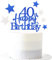 Glittery Royal Blue 40th Cake Topper with Star men women 40 Birthday Party Supplies, Forty Years Old Birthday Party Decorations