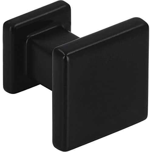 SIRO Möbelknopf Schkopau, Modern, Druckguss schwarz matt pulverbeschichtet, 20 mm x 21 mm x 20 mm, 2506-20PB12