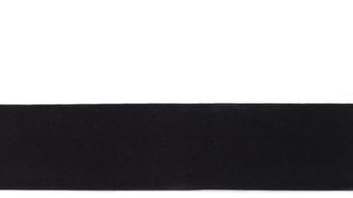 Elastische flache Gummibänder-40mm-Uni-100 cm-Meterware-Nähen, Patchwork, Befestigung & Bastelarbeiten (Schwarz)