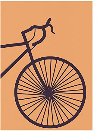 Einfaches Design Fahrrad Kunstdruck Poster Abstrakt Sport Moderne Leinwand Malerei Wandbilder Fahrrad Sportler Liebhaber Geschenk Wohnkultur (Color : A, Size : 50X70cm no frame)
