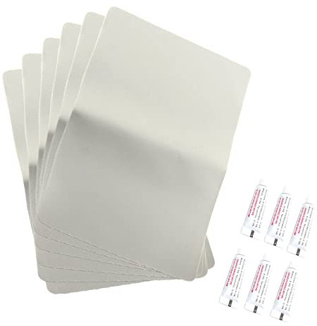 Medifier 6 Pack PVC Heavy Duty Inflatable Boat Repair Patch Kit with Glue 185mm*125mm Rubber Boat Waterproof Patches Adhesive Repair Accessory Kit for Inflatable Boat Canoe Kayak Grey