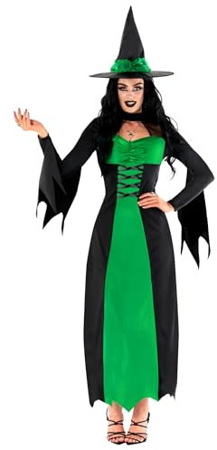 Morph Disfraz Bruja Mujer Verde, Disfraces Halloween Brujas, Traje Bruja Adulta, Disfraz Halloween Mujer, L