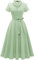 Wedtrend Cocktailkleid Rockabilly Damen Schuhe Rockabilly Kleider Damen mit Ärmel Petticoat Kostüm Retro Kleider Damen WTP30001 LightGreen XL