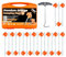 Green Thumbz Heavy Duty Tent Pegs - 20 Pack Orange Hooked Nail Point Hard Ground Tent Pegs, Camping Pegs and Awning Pegs - Galvanized Alloy Steel with Storage Case and Peg Remover
