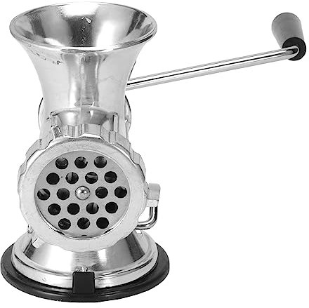 Tritacarne Manuale in Lega di Alluminio, Macinatrice per Insaccatrice per Salsicce Riempitrice per Accessori per la Cucina Domestica Tritacarne a Manovella Processore in Acciaio