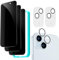 ESR Verre Trempé Anti-Espion pour iPhone 15 avec Caméra Arrière Protecteur, Contenir 3 Protection écran et 2 Protection Objectif Caméra Individuel, Bords Micro-incurvés, Installation Facile