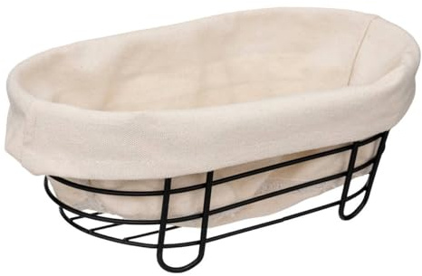 5five Korb aus Stahl, 28 cm, Beige, Schwarz