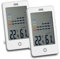 ADE Igrometro digitale con allarme muffa | Termometro con visualizzazione precisa della temperatura | Umidità con cronologia di 12 ore | Ampio display LCD | con batteria | Bianco | Confezione doppia