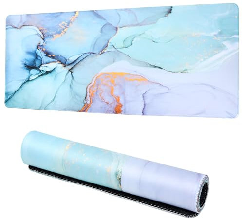 NATUCE 900 x 400mm Tapis de Souris Grand, Tapis Souris de Jeu XXL, Gaming Mouse Pad Antidérapante, sous-Main, Tapis de Souris avec Bords Cousus, Mouse Mat d'Ordinateur pour Bureau Maison Jeux (Vert)