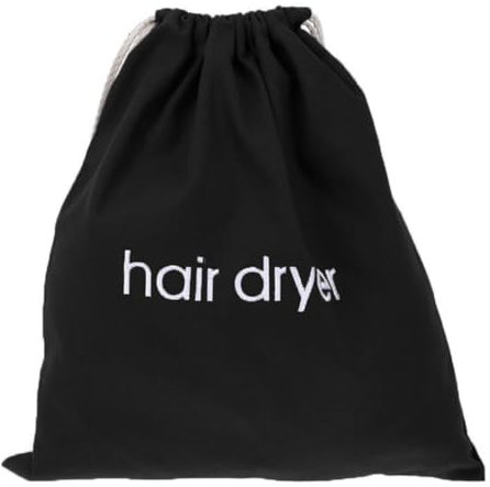 YISIFEINUO Hair Dryer Bag Travel Storage Drawstring Blow Pouch Container Hotel Bags Hairdryer Case Organizer Hair Dryer Holders for Travel Bathroom 33x30 cm (Black)