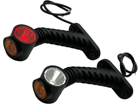 MelTruck 2x LED Umrissleuchte Seitenleuchte Positionsleuchte E9 für LKW PKW Anhänger Links+Rechts (lange 175 mm)