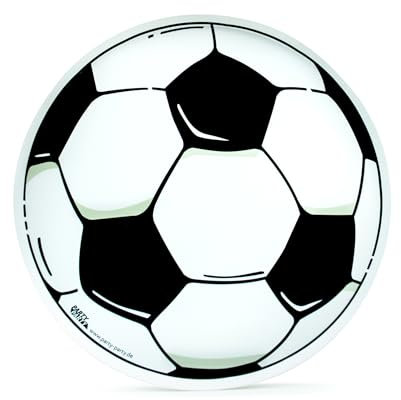 PARTY PARTY 16 kleine Fußball Party Teller, EM Partygeschirr Pappteller, Fußball Partyteller, Fußballparty Geburtstag Fußball Deko Jungen Mädchen