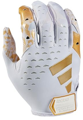 adidas Adizero 13 Moments Fußballhandschuhe, Weiß/Metallic Gold, 2XL