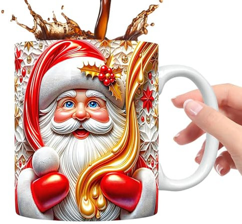 Euyehn Weihnachtsmann-Tasse, Weihnachtsmann-Tassen | Teetasse Kaffeetasse | Kaffeetasse, Weihnachtstassen, Weihnachtsbecher, Schreibtischdekoration, Weihnachtsmann-Espressotassen,