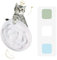 Comedero Gato Antivoracidad de Melamina - Cuenco Gato de Alimentación Lenta - Plato Comida Gato de Serie Pastel - Bol Comer Gato Ancho - Tazones Antivomitos para Gatos - Blanca Marfil - 16 x 3 cm