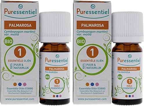 Puressentiel - Huile Essentielle Palmarosa - Bio - 100% pure et naturelle - HEBBD - 10 ml (Lot de 2)