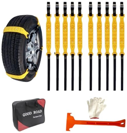 Catene Da Neve Per Pneumatici Per Auto, Catene Da Neve Per Pneumatici Per Auto, Catene Da Neve Per Trazione Di Emergenza Fascette In Nylon Antiscivolo Forte Robusto Riutilizzabile Facile Da Installare