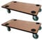 PROREGAL Profi Transportroller mit 4 Rollen | HxBxT 11,5x30x60 cm | Traglast 200kg | Sperrholzplatte | Braun | 2 Stück | Möbelroller Rollbrett Transporthilfe Rollwagen Roller