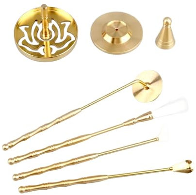 Lot de 7 kits d'encens chinois en laiton pour cérémonie de fête
